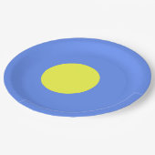 Assiettes En Carton Drapeau des Palaos (Angle)