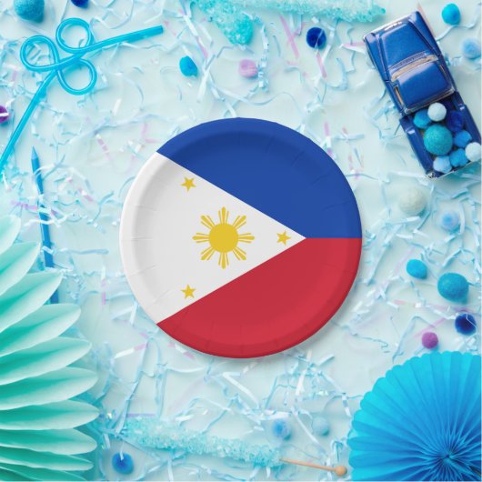 Assiettes En Carton Drapeau des Philippines (Fête)