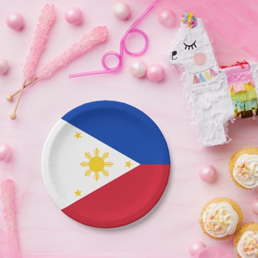 Assiettes En Carton Drapeau des Philippines (Fête)