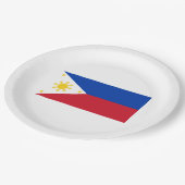 Assiettes En Carton Drapeau des Philippines (Angle)