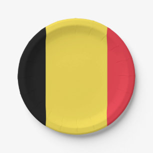 Assiettes En Carton Drapeau des plaques à papier de la Belgique