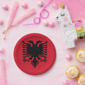 Assiettes En Carton Drapeau des plaques à papier de l'Albanie (Fête)