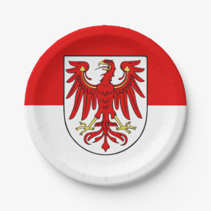 Assiettes En Carton Drapeau des plaques de papier de Brandebourg