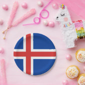 Assiettes En Carton Drapeau des plaques de papier Islande (Fête)