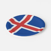 Assiettes En Carton Drapeau des plaques de papier Islande (Angle)