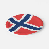 Assiettes En Carton Drapeau des plaques de papier norvégiennes (Angle)