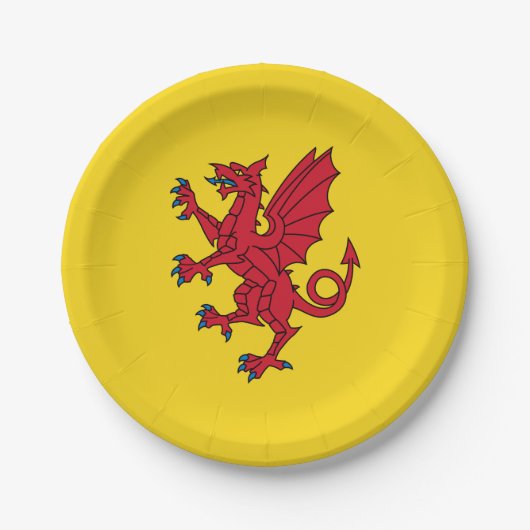 Assiettes En Carton Drapeau des plaques en papier Somerset (Devant)