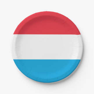 Assiettes En Carton Drapeau des Plaques Papier Luxembourg