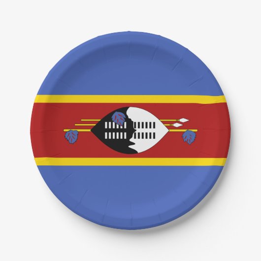 Assiettes En Carton Drapeau d'Eswatini (Devant)