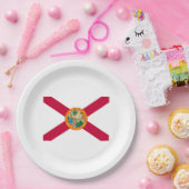 Assiettes En Carton Drapeau d'État de Floride (Fête)