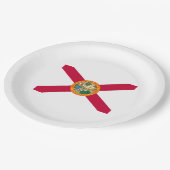 Assiettes En Carton Drapeau d'État de Floride (Angle)