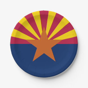 Assiettes En Carton Drapeau d'État de l'Arizona