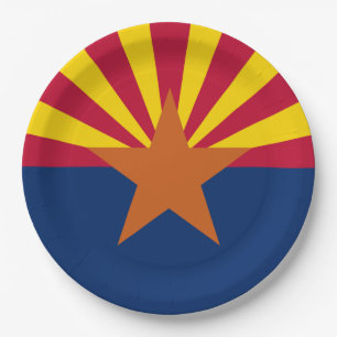 Assiettes En Carton Drapeau d'État de l'Arizona