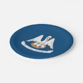 Assiettes En Carton Drapeau d'État de Louisiane (Angle)