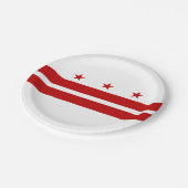 Assiettes En Carton Drapeau d'État de Washington DC (Angle)