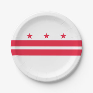 Assiettes En Carton Drapeau d'État de Washington DC
