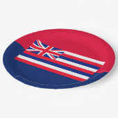 Assiettes En Carton Drapeau d'État d'Hawaii (Angle)