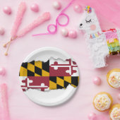 Assiettes En Carton Drapeau d'état du Maryland (Fête)