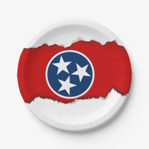 Assiettes En Carton Drapeau d'état du Tennessee