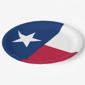 Assiettes En Carton Drapeau d'État texan (Texas) (Angle)