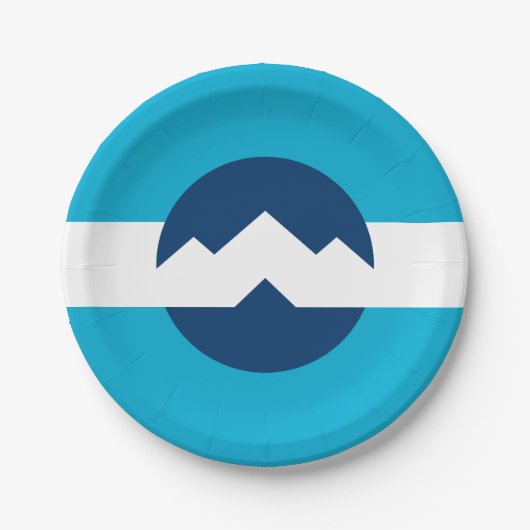 Assiettes En Carton Drapeau d'Ogden, Utah (Devant)