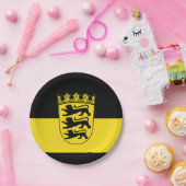 Assiettes En Carton Drapeau du Bade-Wurtemberg Plaque papier (Fête)