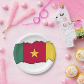Assiettes En Carton Drapeau du Cameroun (Fête)