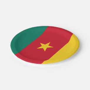 Assiettes En Carton drapeau du Cameroun