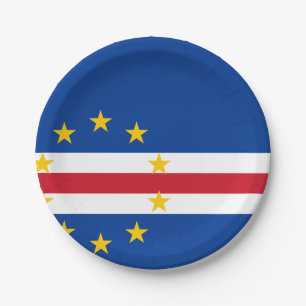 Assiettes En Carton Drapeau du Cap-Vert