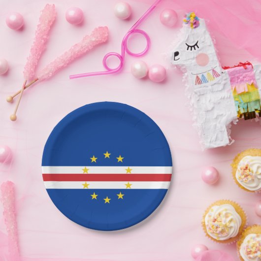 Assiettes En Carton Drapeau du Cap-Vert (Fête)