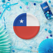 Assiettes En Carton Drapeau du Chili (Fête)