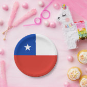 Assiettes En Carton Drapeau du Chili (Fête)