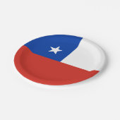 Assiettes En Carton Drapeau du Chili (Angle)