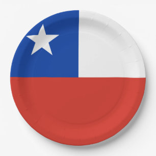 Assiettes En Carton Drapeau du Chili