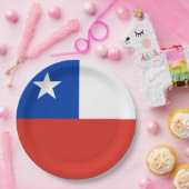 Assiettes En Carton Drapeau du Chili (Fête)