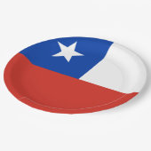 Assiettes En Carton Drapeau du Chili (Angle)