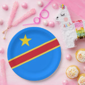 Assiettes En Carton Drapeau du Congo (Fête)