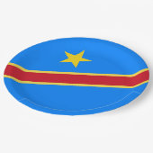Assiettes En Carton Drapeau du Congo (Angle)