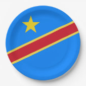 Assiettes En Carton Drapeau du Congo (Devant)