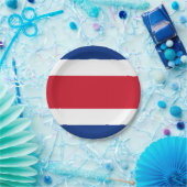 Assiettes En Carton Drapeau du Costa Rica (Fête)