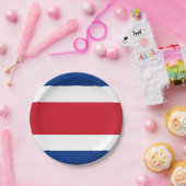 Assiettes En Carton Drapeau du Costa Rica (Fête)
