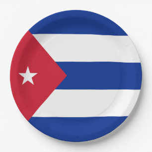 Assiettes En Carton Drapeau du Cuba