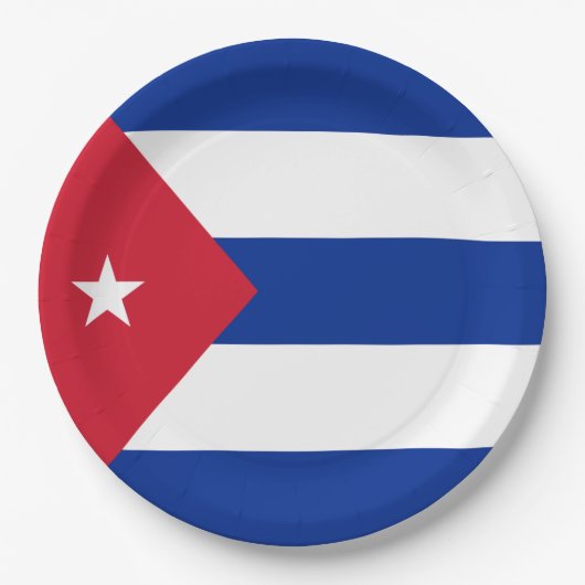 Assiettes En Carton Drapeau du Cuba (Devant)