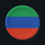 Assiettes En Carton Drapeau du Daghestan<br><div class="desc">Drapeau patriotique du Daghestan.</div>