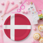 Assiettes En Carton Drapeau du Danemark (Fête)