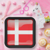 Assiettes En Carton Drapeau du Danemark (Fête)