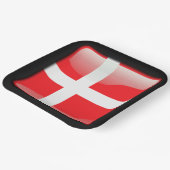 Assiettes En Carton Drapeau du Danemark (Angulaire)