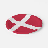 Assiettes En Carton Drapeau du Danemark (Angle)
