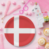 Assiettes En Carton Drapeau du Danemark (Fête)