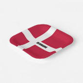 Assiettes En Carton Drapeau du Danemark (rouge et blanc) (Angulaire)